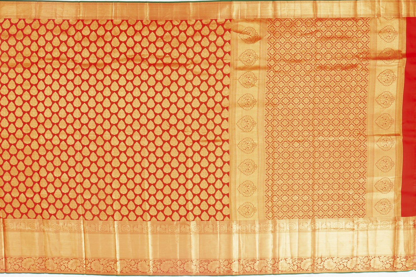Kanchipuram Silk Brocade Red Saree
