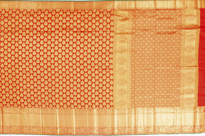 Kanchipuram Silk Brocade Red Saree