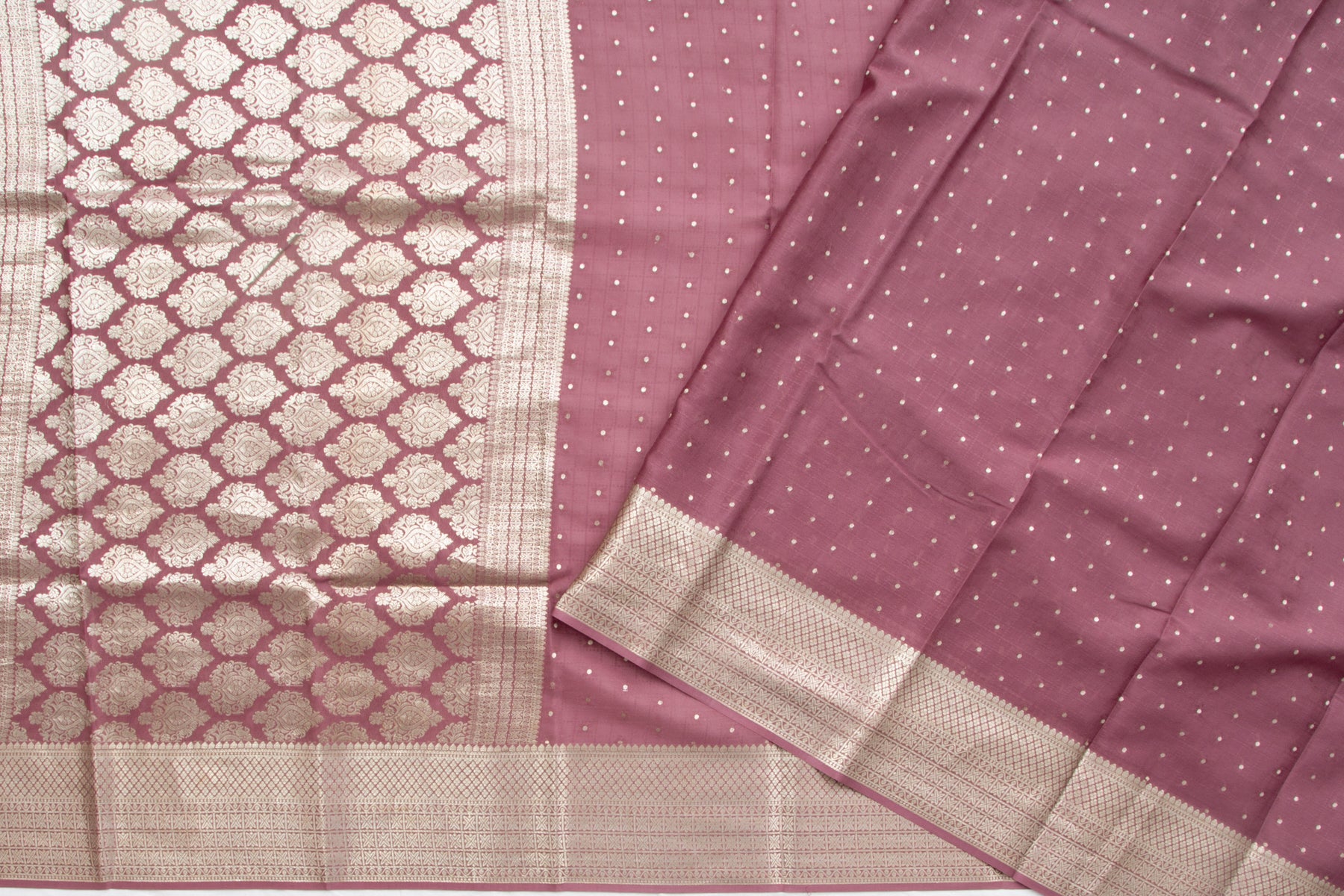 Binny Silk Butta Pastel Pink Saree