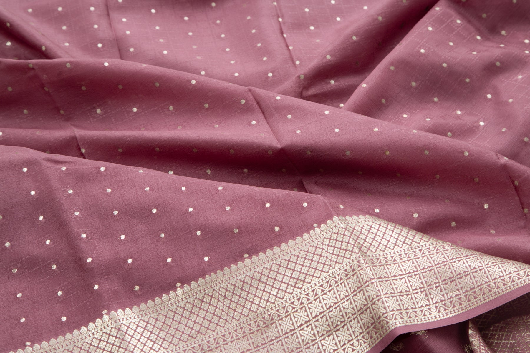 Binny Silk Butta Pastel Pink Saree