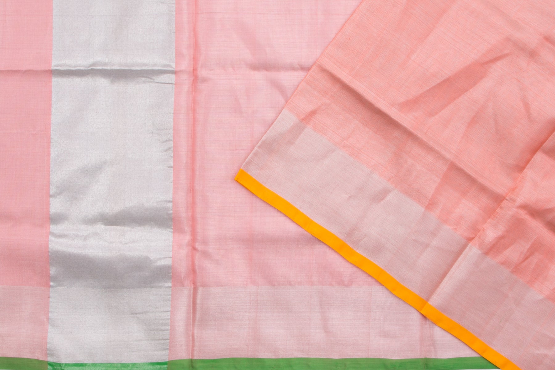 Venkatagiri Silk Tissue Plain Peach Saree/5100194_2.jpg