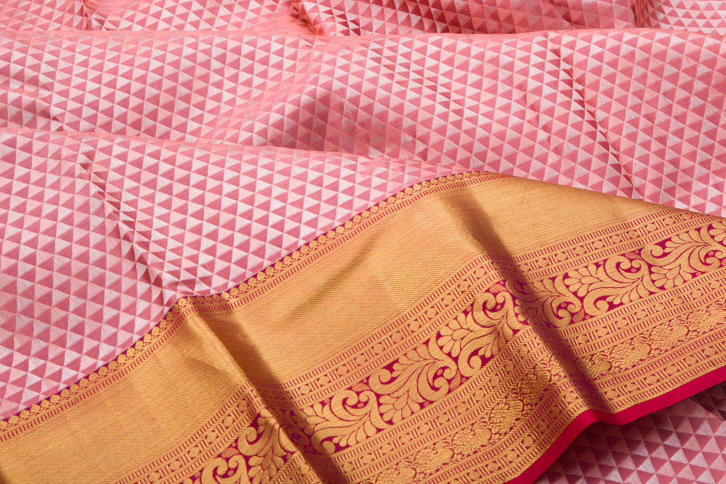 Taranga Kanchi Silk Brocade Pink Saree