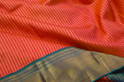 Kanchipuram Silk Brocade Pink Saree