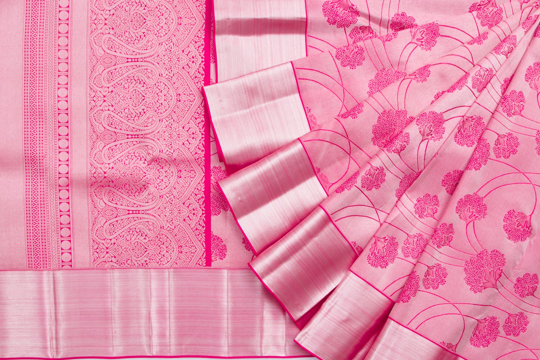 Taranga Kanchi Silk Tissue Jaal Pink Saree/5100841_2.jpg