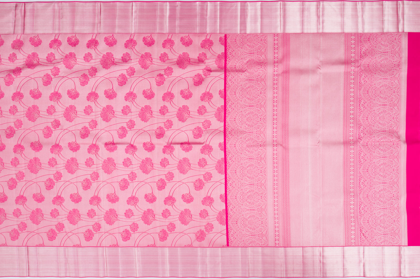 Taranga Kanchi Silk Tissue Jaal Pink Saree
