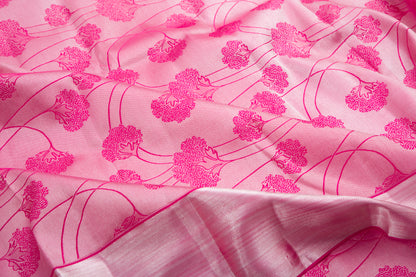 Taranga Kanchi Silk Tissue Jaal Pink Saree