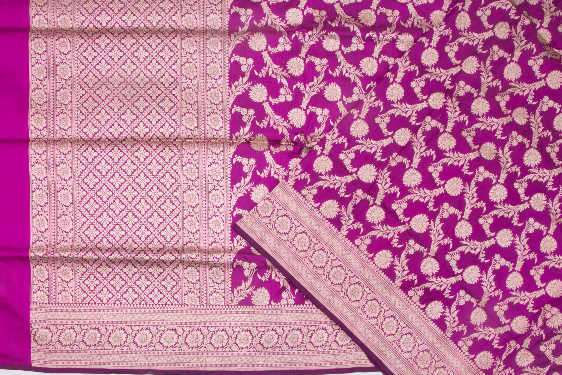 Banarasi Silk Jaal Purple Saree