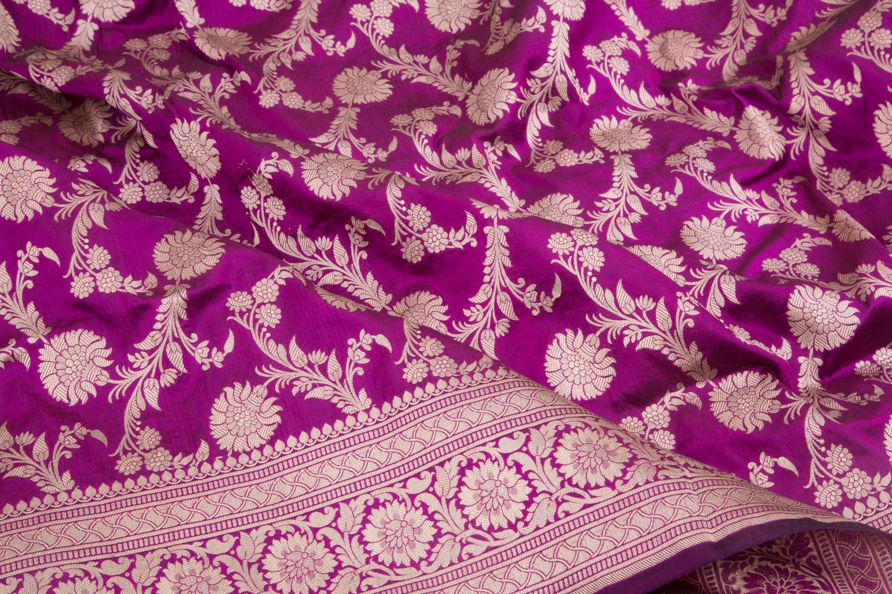 Banarasi Silk Jaal Purple Saree