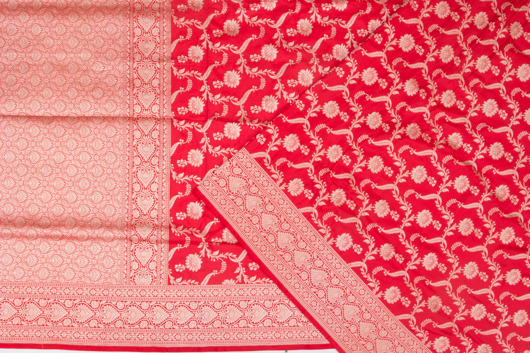 Banarasi Silk Jaal Red Saree