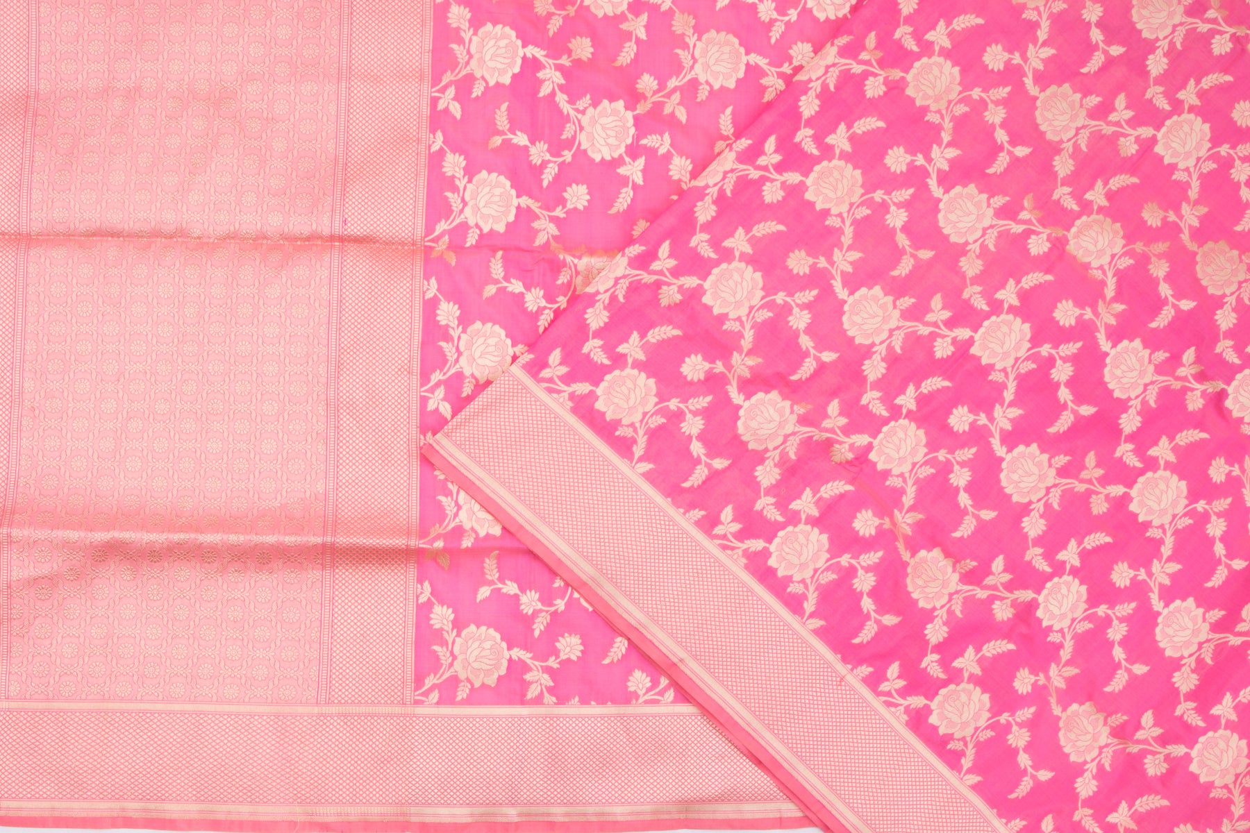 Banarasi Silk Jaal Pink Saree
