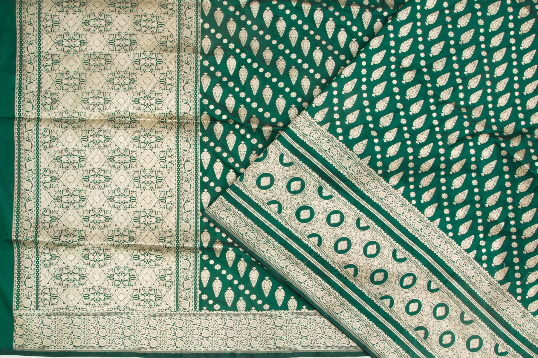 Banarasi Silk Brocade Green Saree