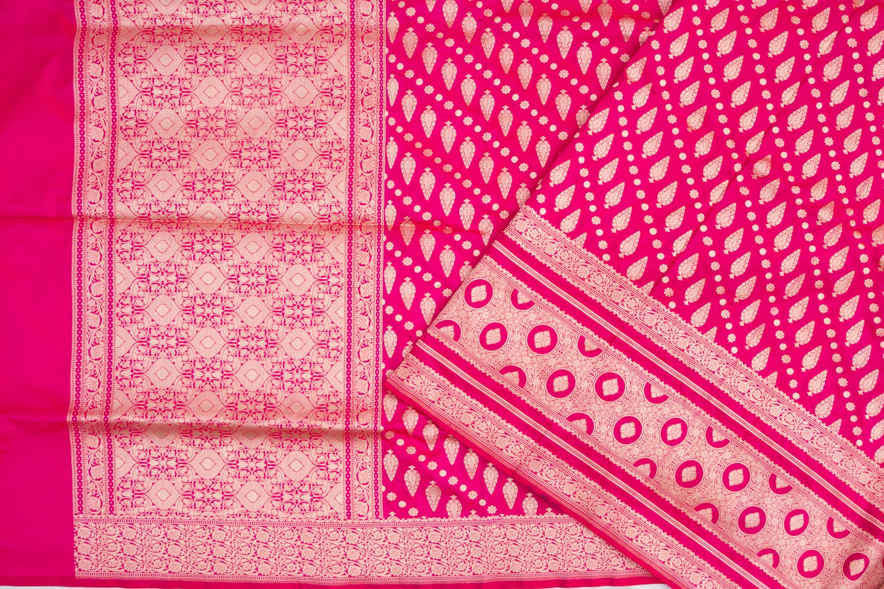Banarasi Silk Brocade Pink Saree
