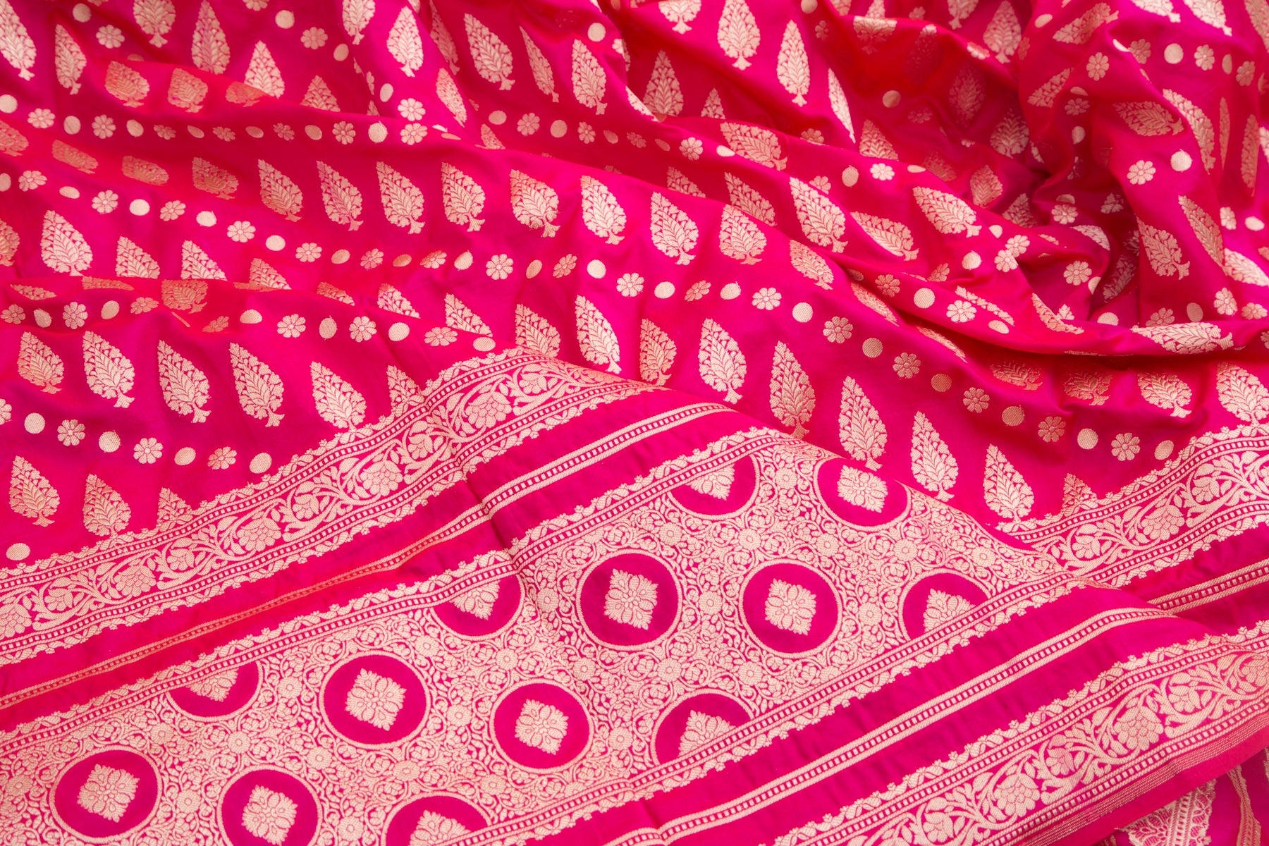 Banarasi Silk Brocade Pink Saree