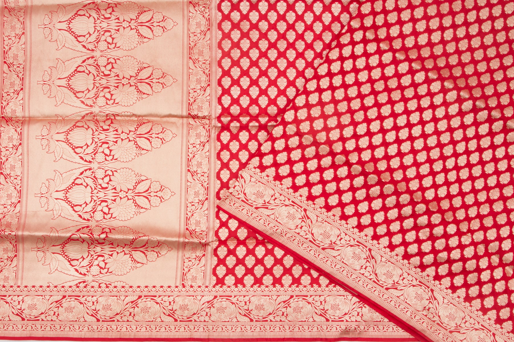 Banarasi Silk Brocade Red Saree