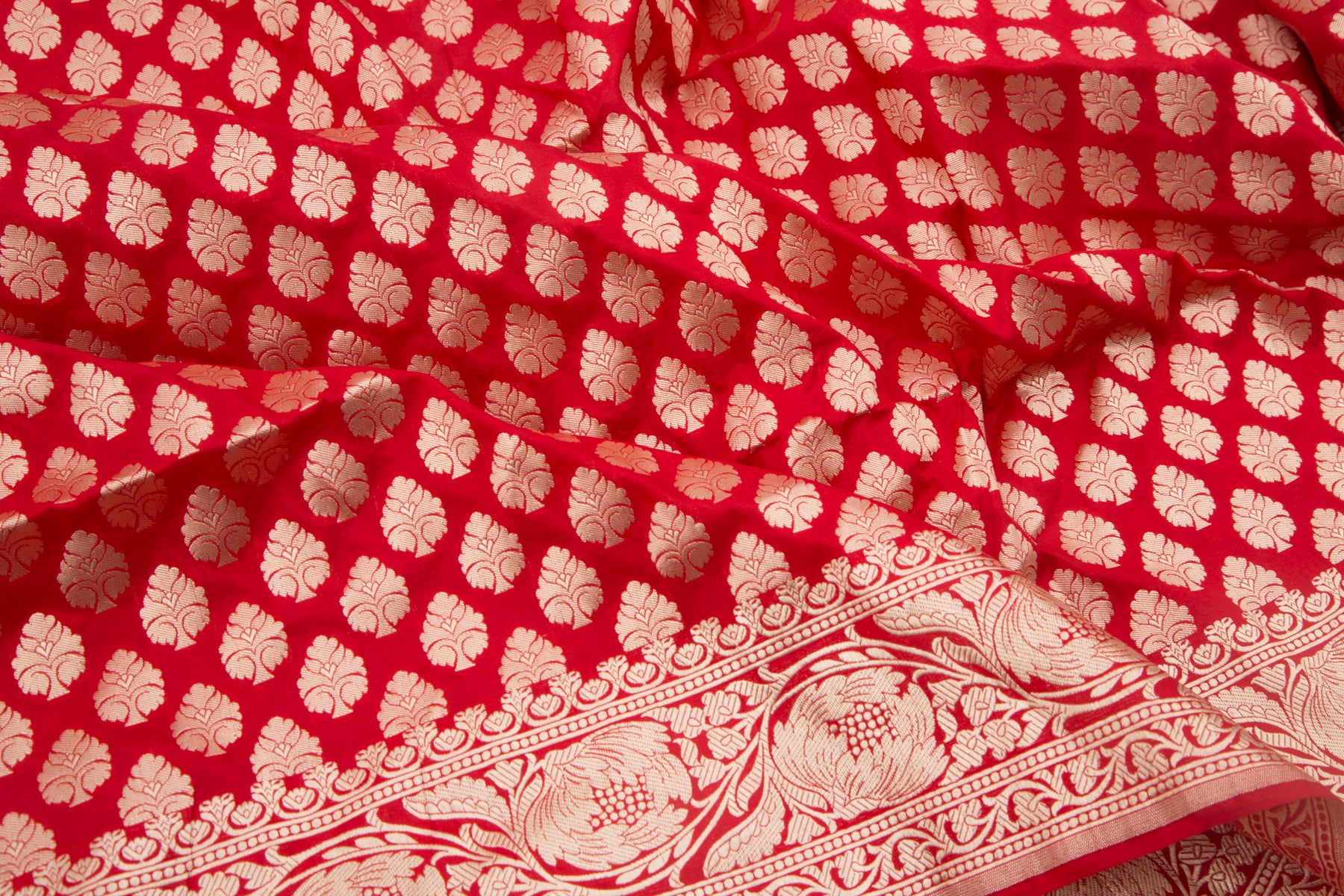 Banarasi Silk Brocade Red Saree