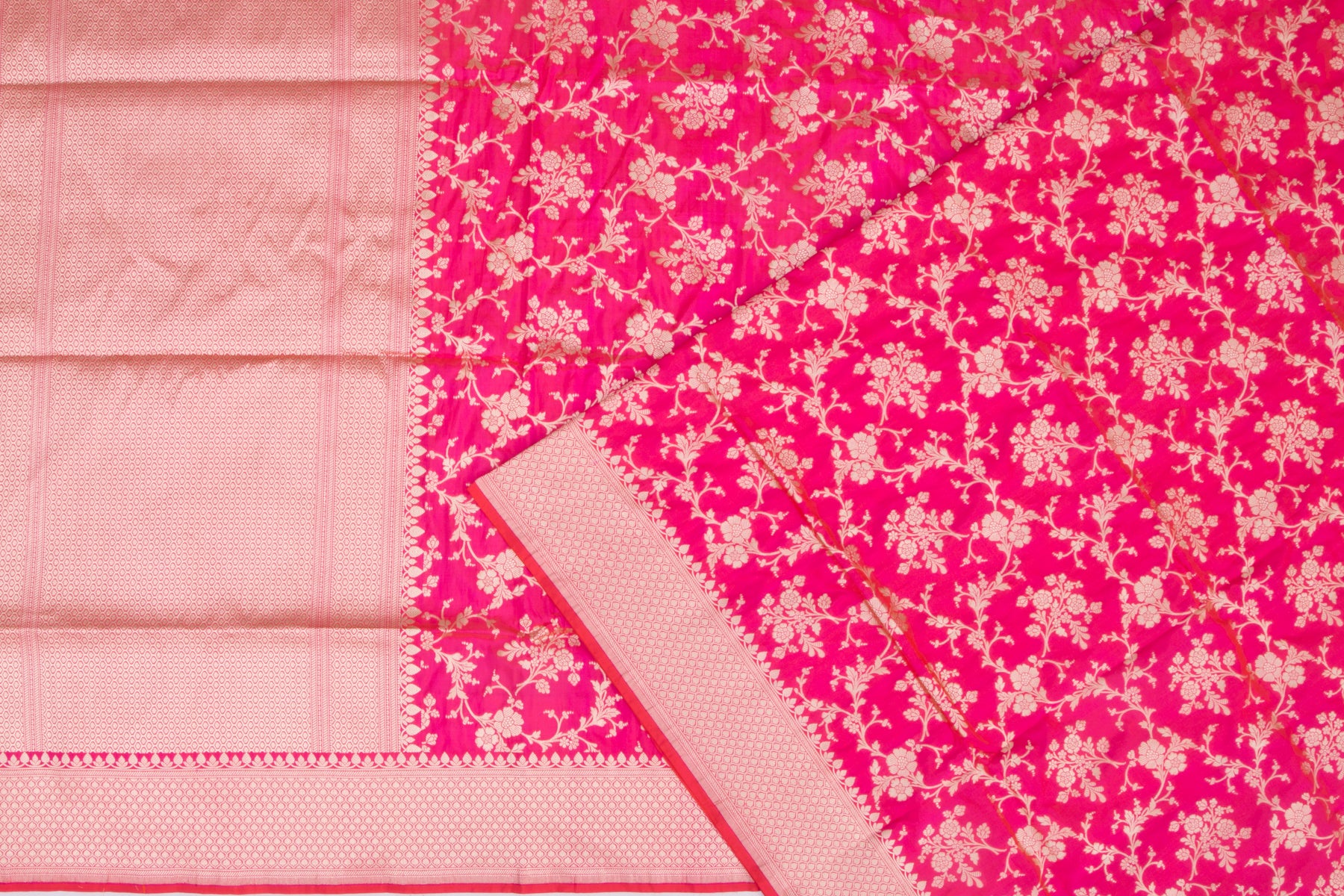 Banarasi Silk Brocade Pink Saree