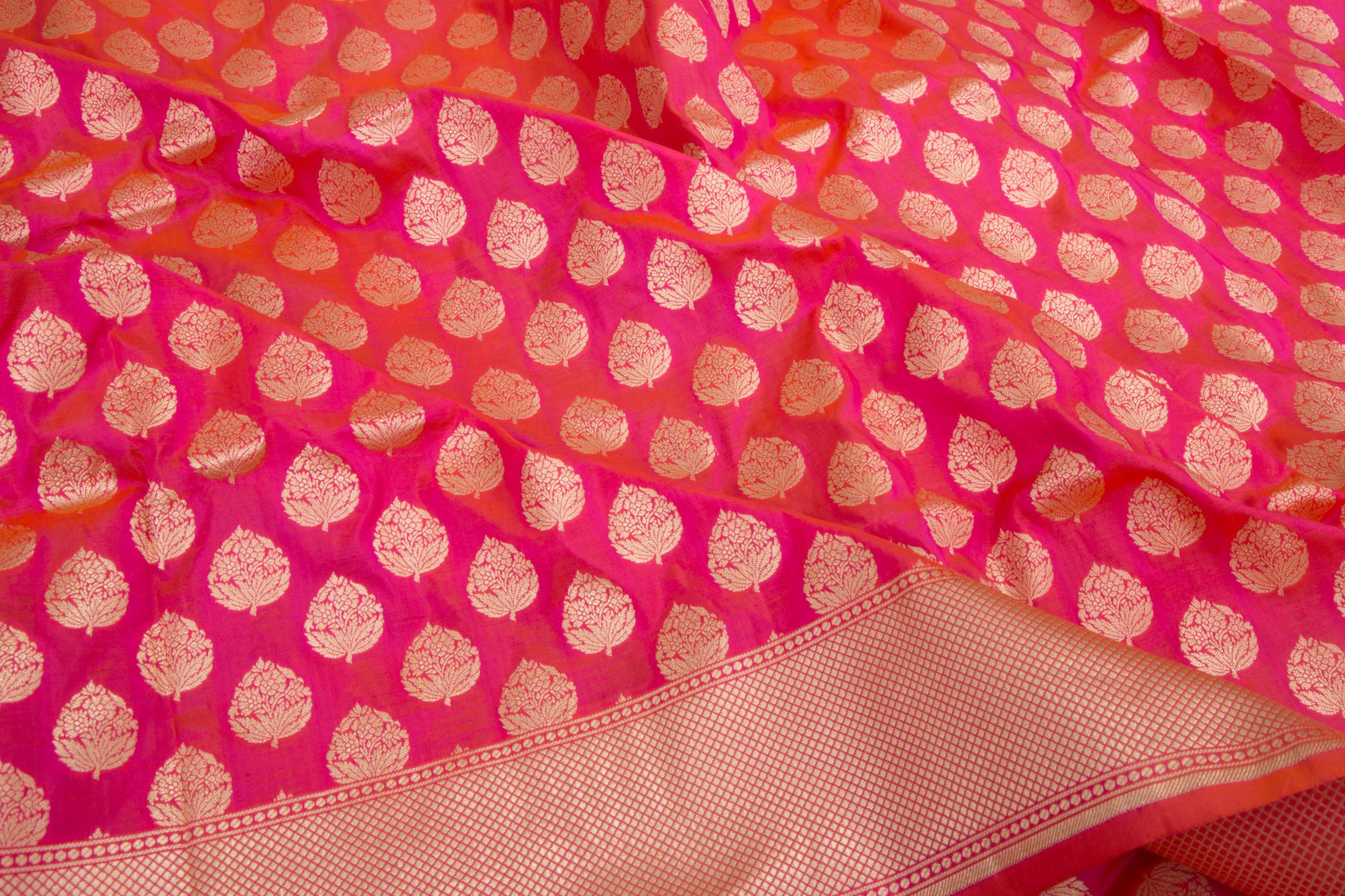 Banarasi Silk Brocade Pink Saree