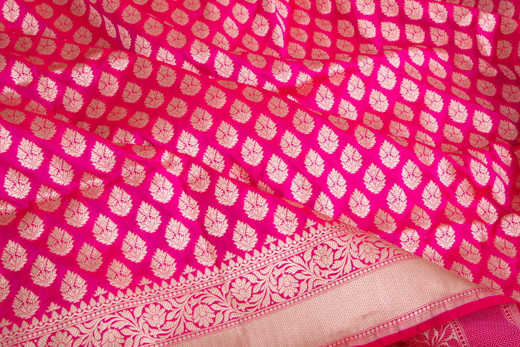 Banarasi Silk Brocade Pink Saree