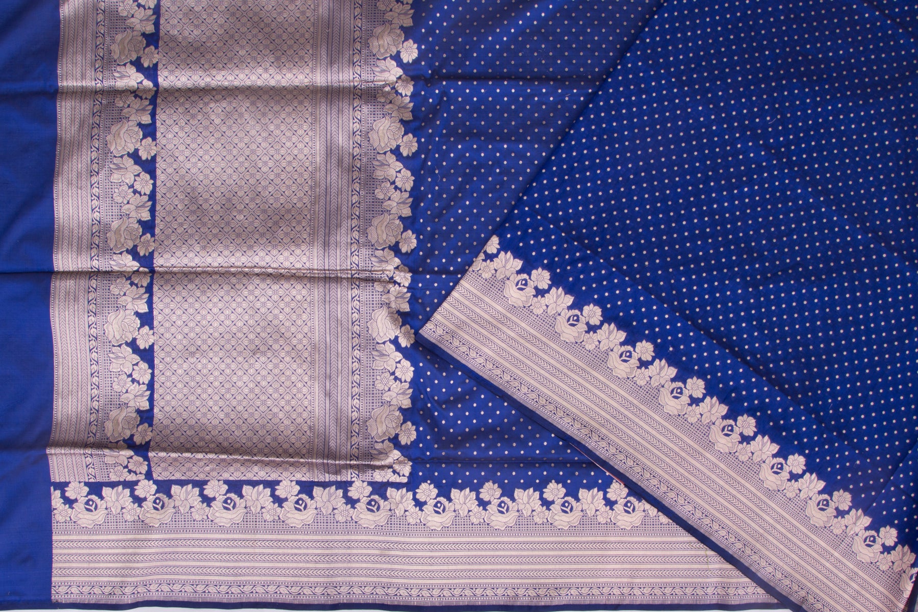 Banarasi Silk Butta Dark Blue Saree