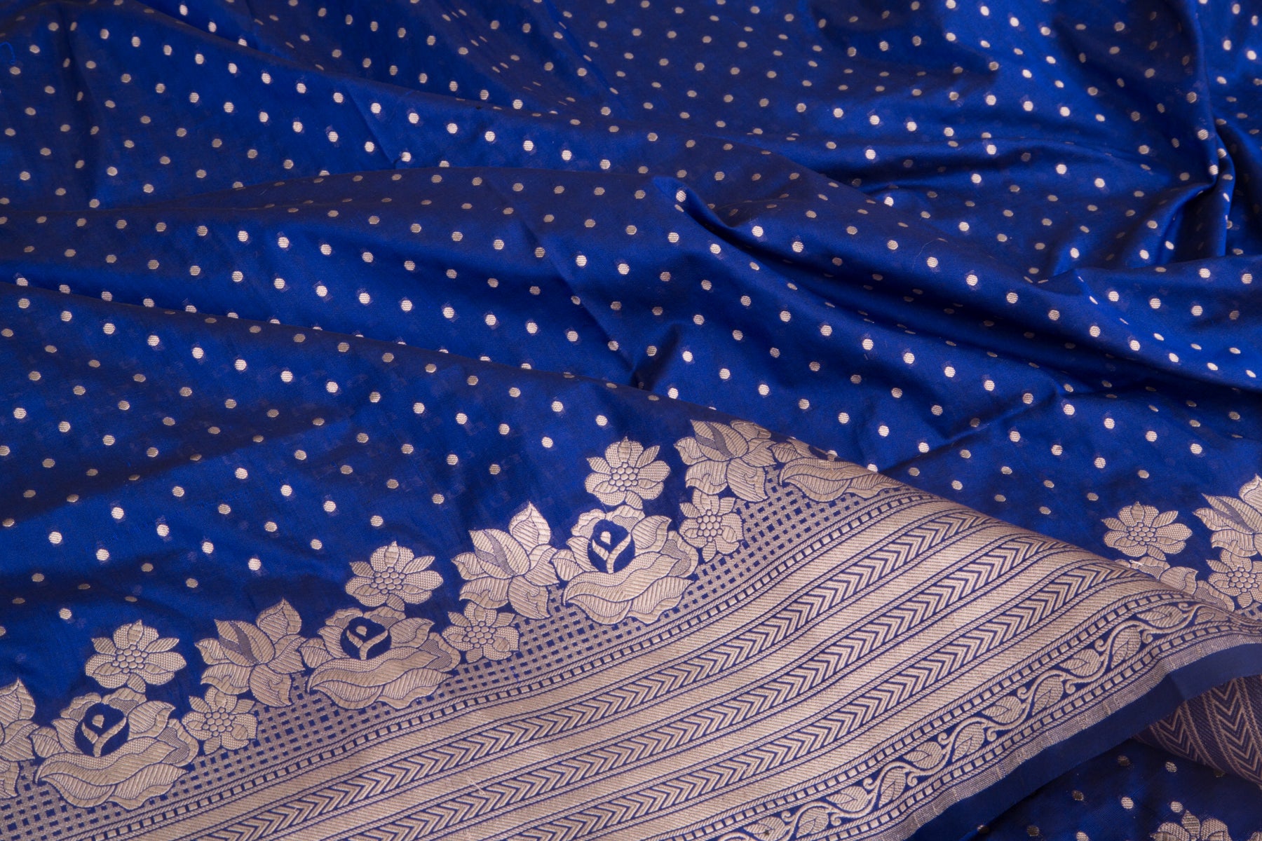Banarasi Silk Butta Dark Blue Saree