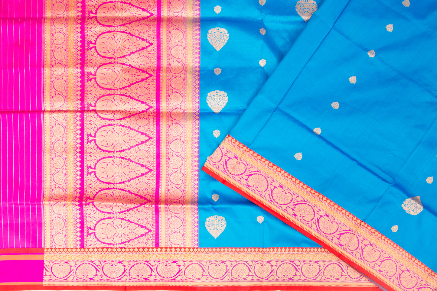 Banarasi Katan Silk Butta Blue Saree/5109467_2.jpg