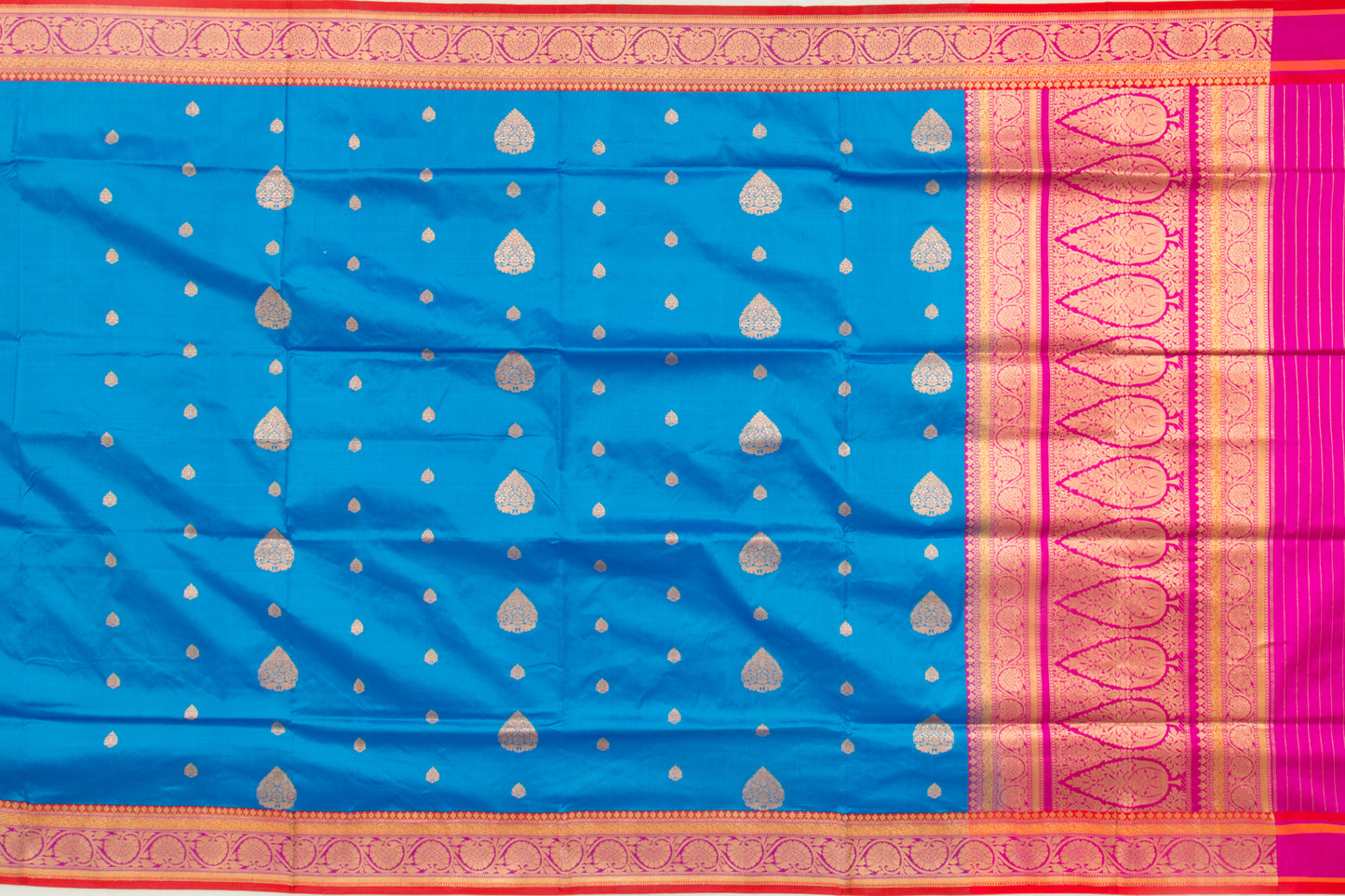 Banarasi Katan Silk Butta Blue Saree