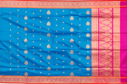 Banarasi Katan Silk Butta Blue Saree