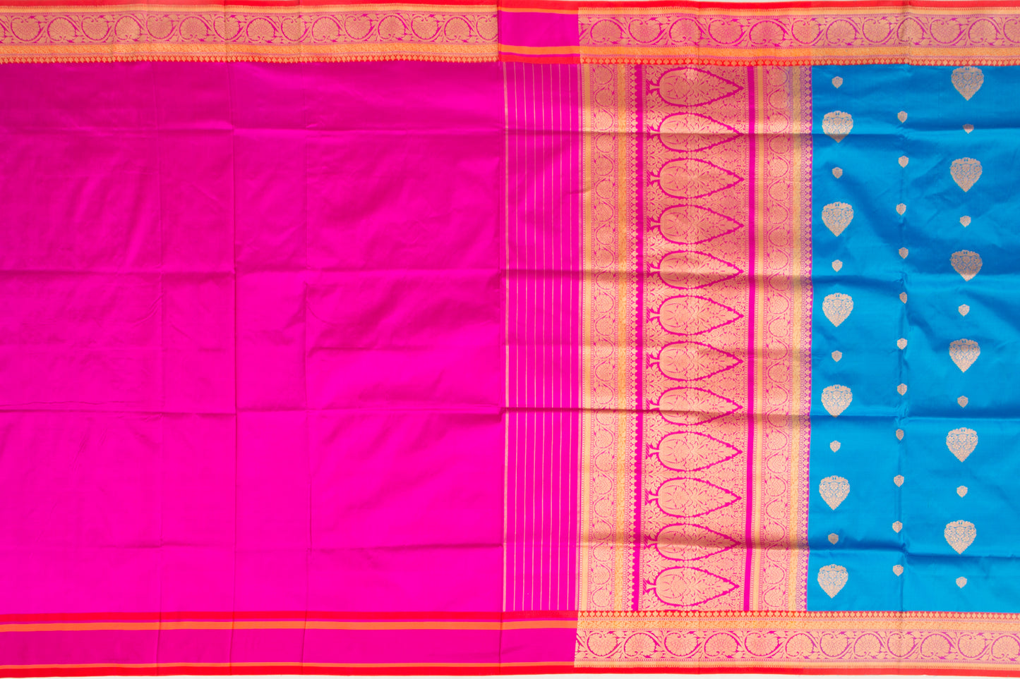 Banarasi Katan Silk Butta Blue Saree