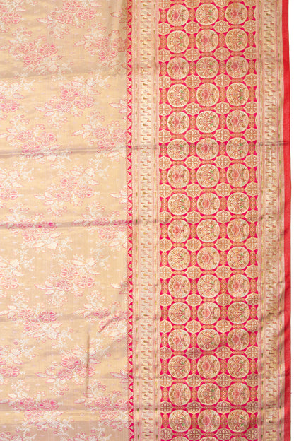 Kanchipuram Silk Tissue Brocade Gold Saree-Not Allowed Online