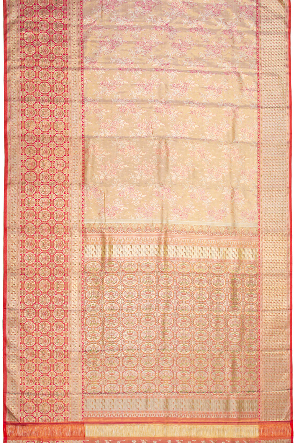 Kanchipuram Silk Tissue Brocade Gold Saree-Not Allowed Online