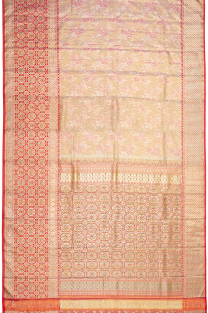 Kanchipuram Silk Tissue Brocade Gold Saree-Not Allowed Online