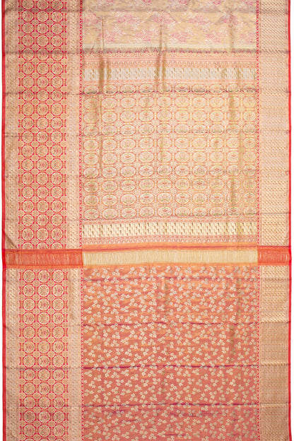 Kanchipuram Silk Tissue Brocade Gold Saree-Not Allowed Online