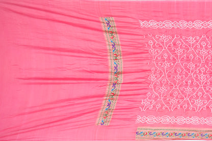 Banarasi Georgette Bandhani Pink Saree