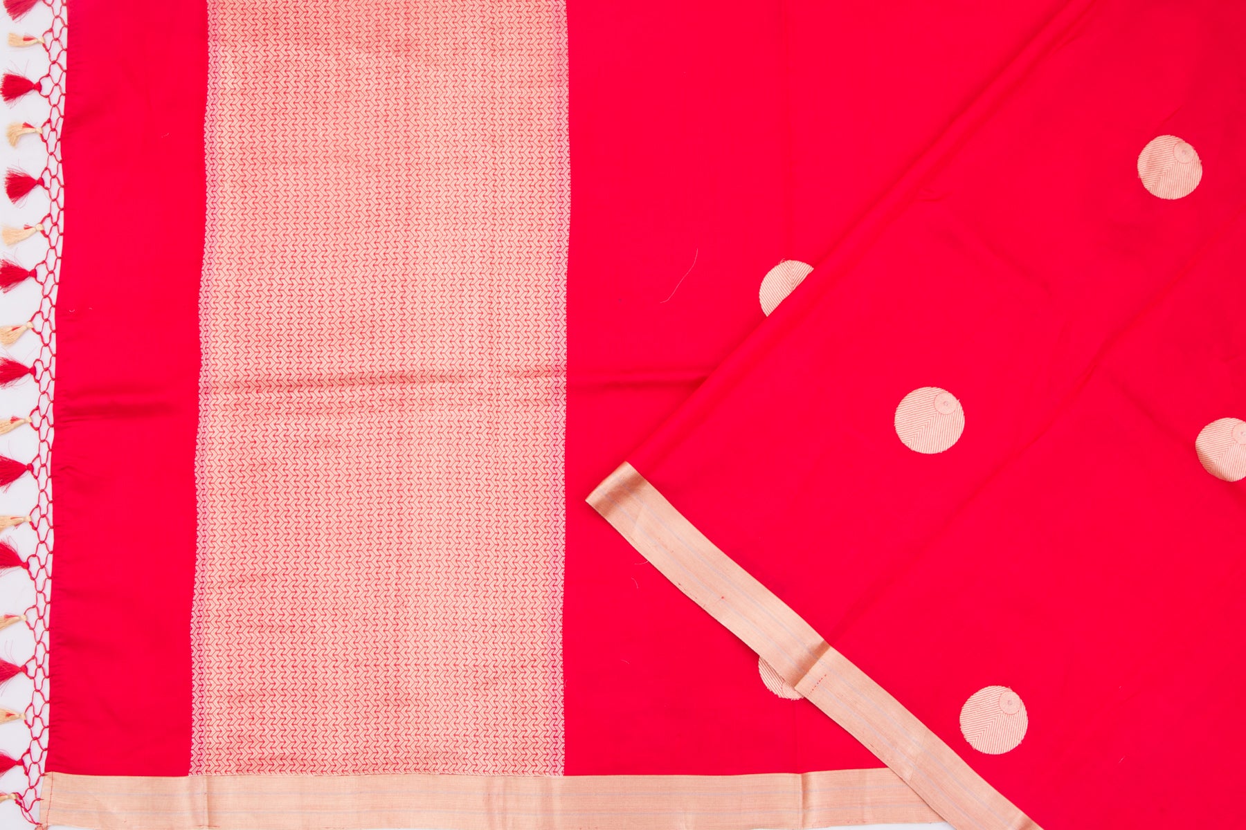 Banarasi Silk Butta Red Saree