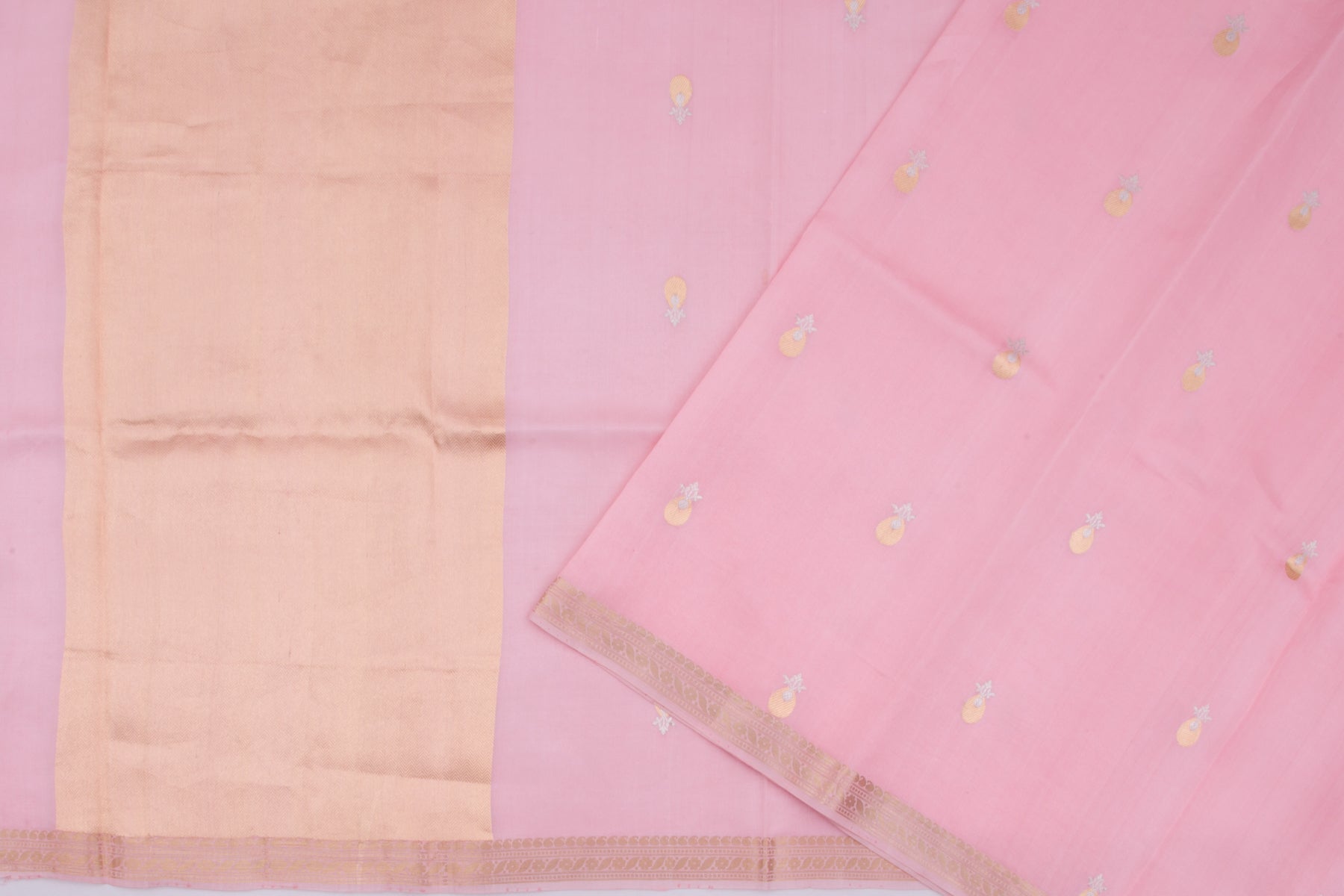 Banarasi Silk Butta Baby Pink Saree