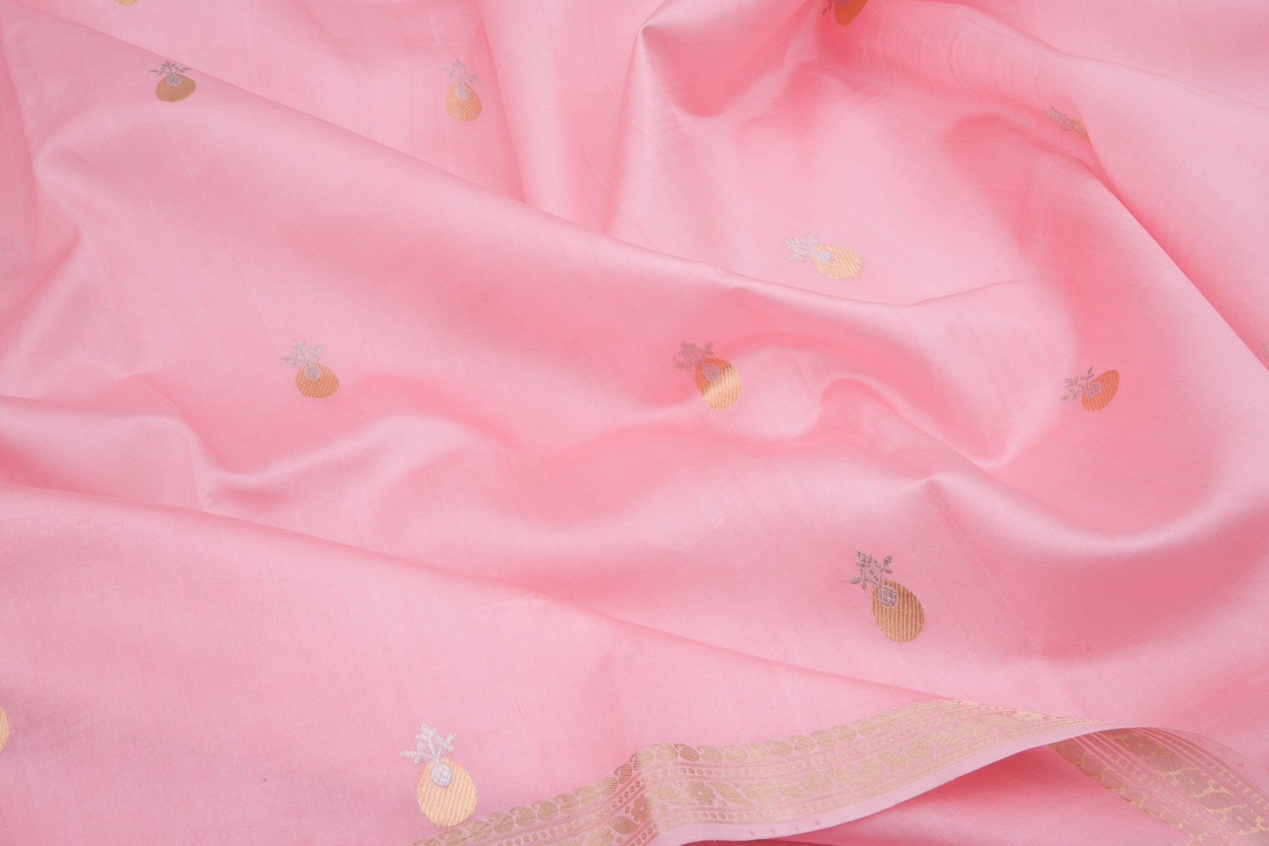 Banarasi Silk Butta Baby Pink Saree