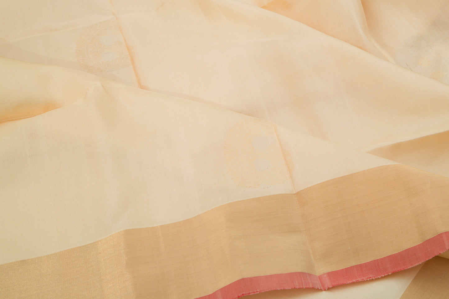 Coimbatore Silk Butta Cream Saree