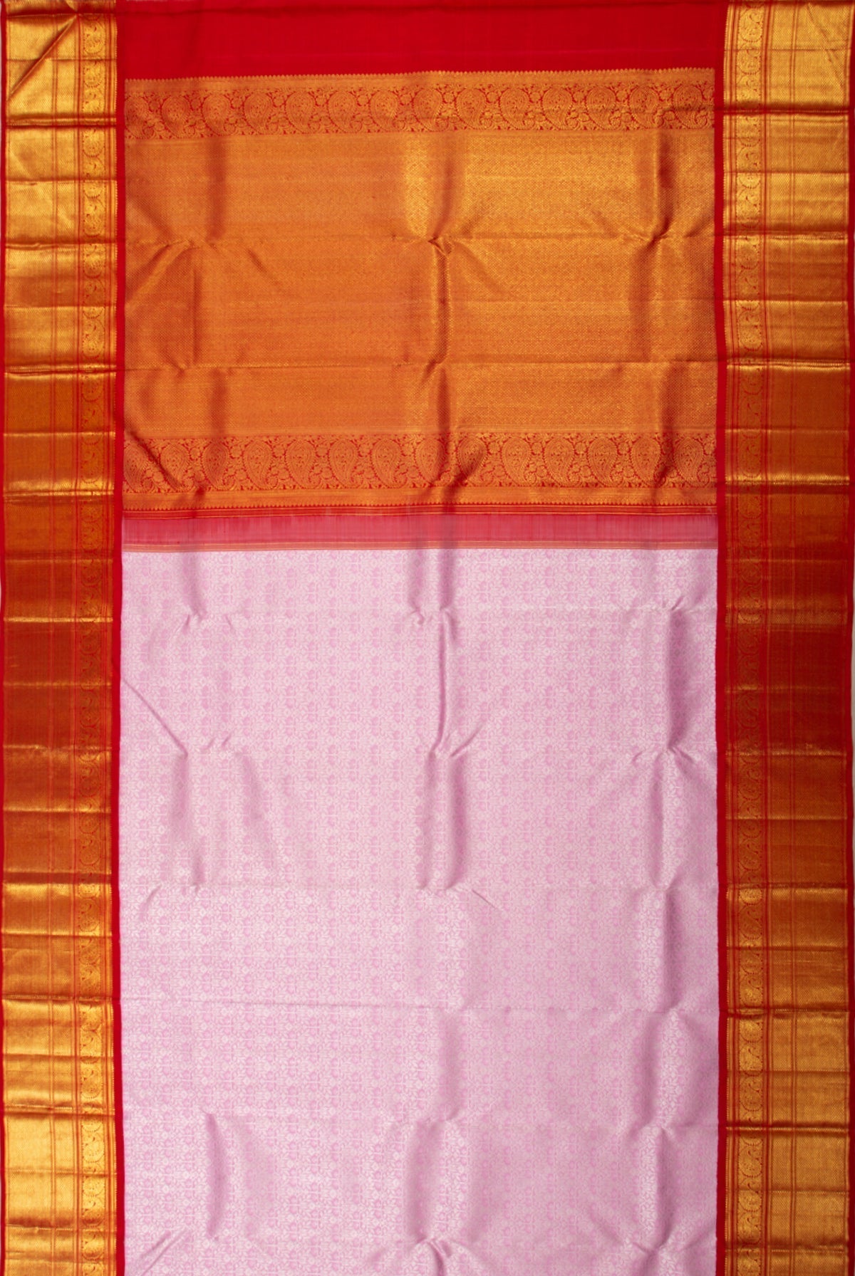 Kanchipuram Silk Brocade Pink Saree