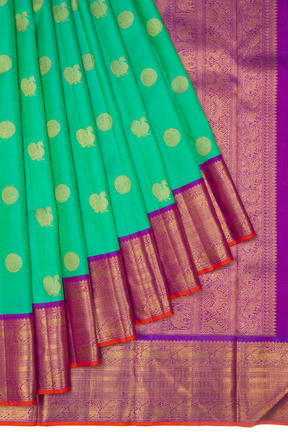 Kanchipuram Silk Butta Green Saree