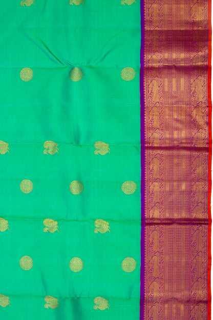 Kanchipuram Silk Butta Green Saree