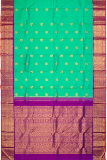 Kanchipuram Silk Butta Green Saree