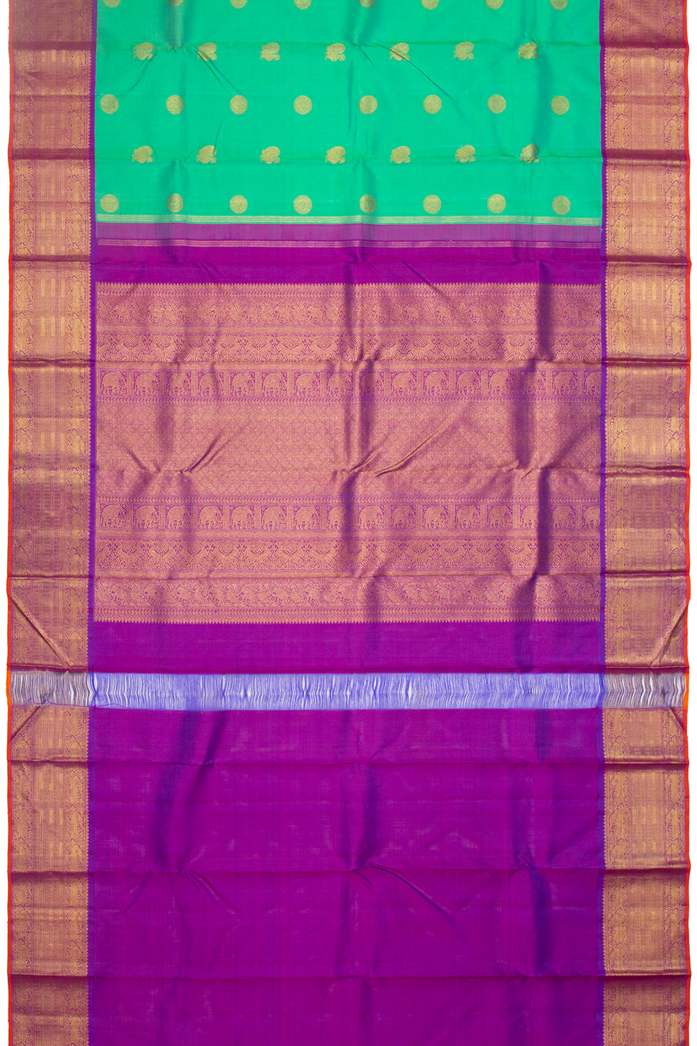 Kanchipuram Silk Butta Green Saree
