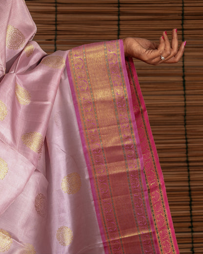 Kanchipuram Silk Butta Lavender Saree