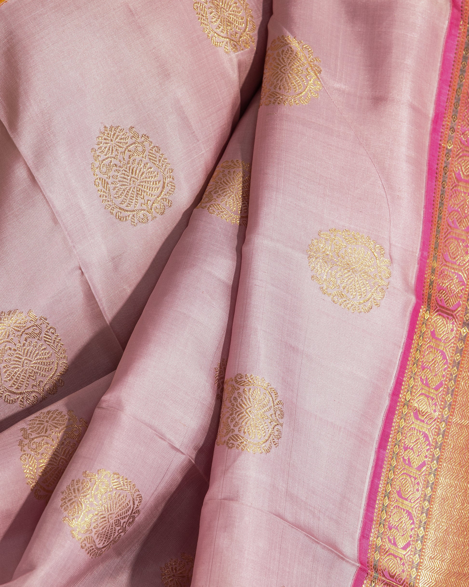 Kanchipuram Silk Butta Lavender Saree