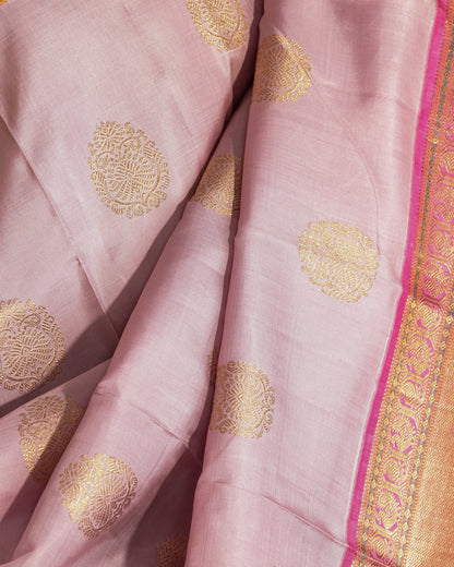 Kanchipuram Silk Butta Lavender Saree