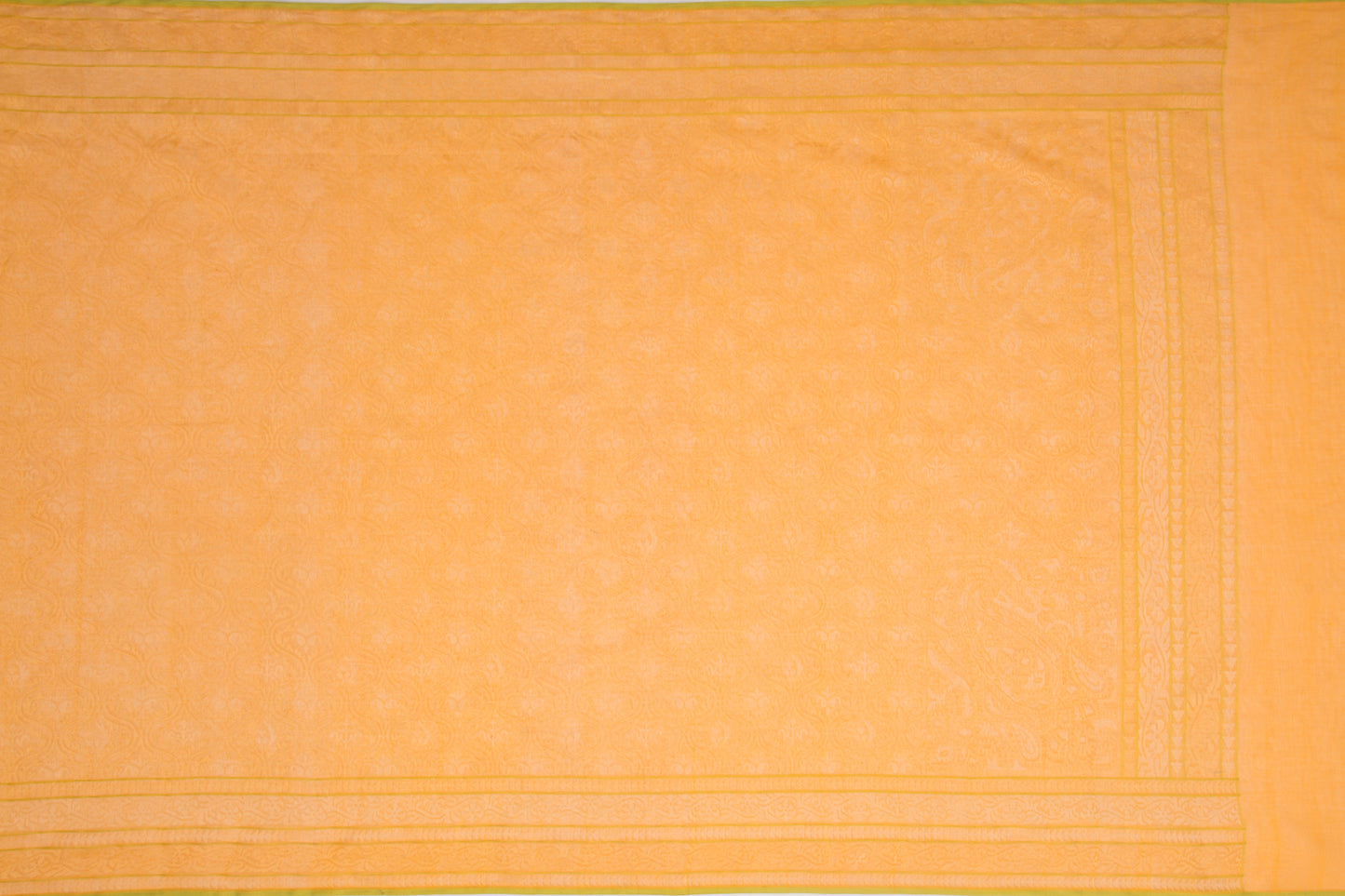 Banarasi Cotton Jamdani Jaal Peethambari Yellow Saree