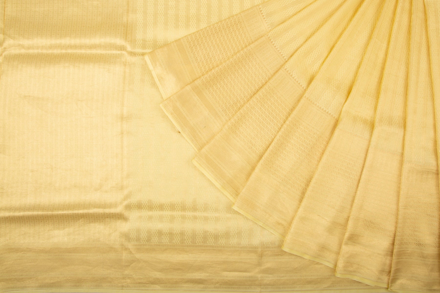 Banarasi Silk Brocade Yellow Saree