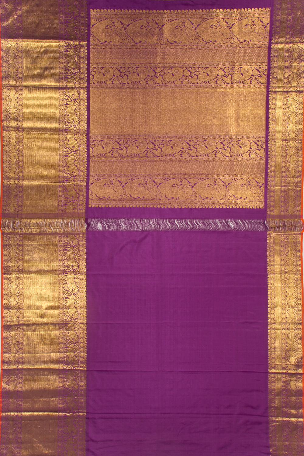 Kanchipuram Silk Jaal Purple Saree