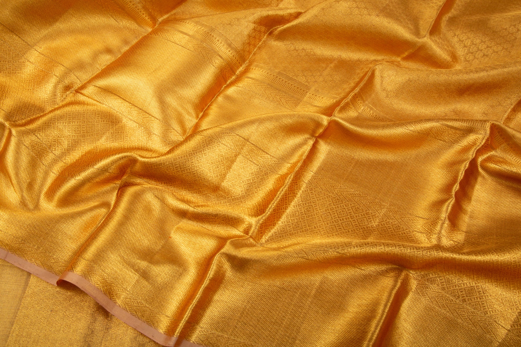 Kanchipuram Silk Tissue Brocade Gold Saree