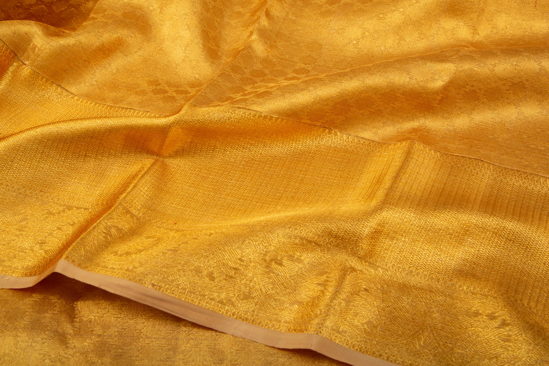 Kanchipuram Silk Tissue Brocade Gold Saree